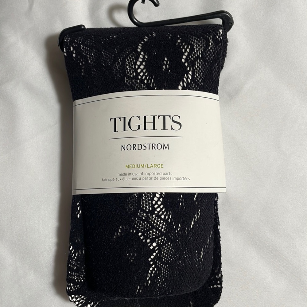 Nordstrom floral tights/fishnets: size medium/large